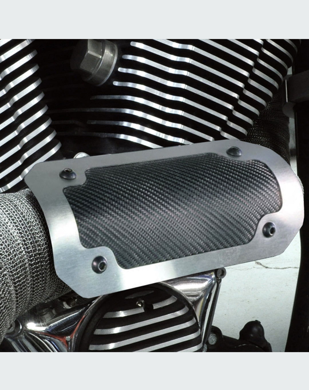 DEI Heat shield with cover plate 4x8 brushed/onyx 010902