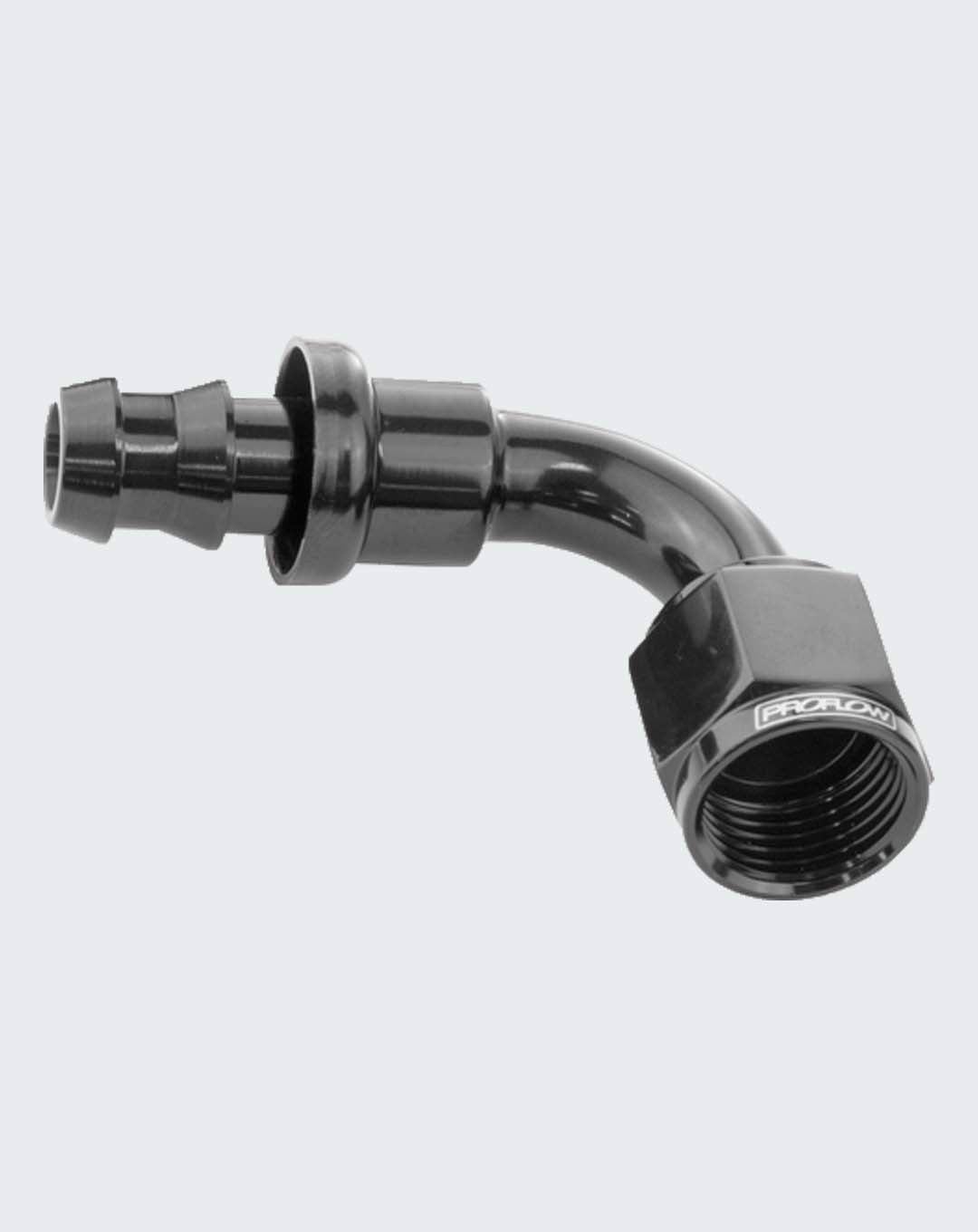 PROFLOW 90 DEG PUSH ON HOSE END PFE403-08BK