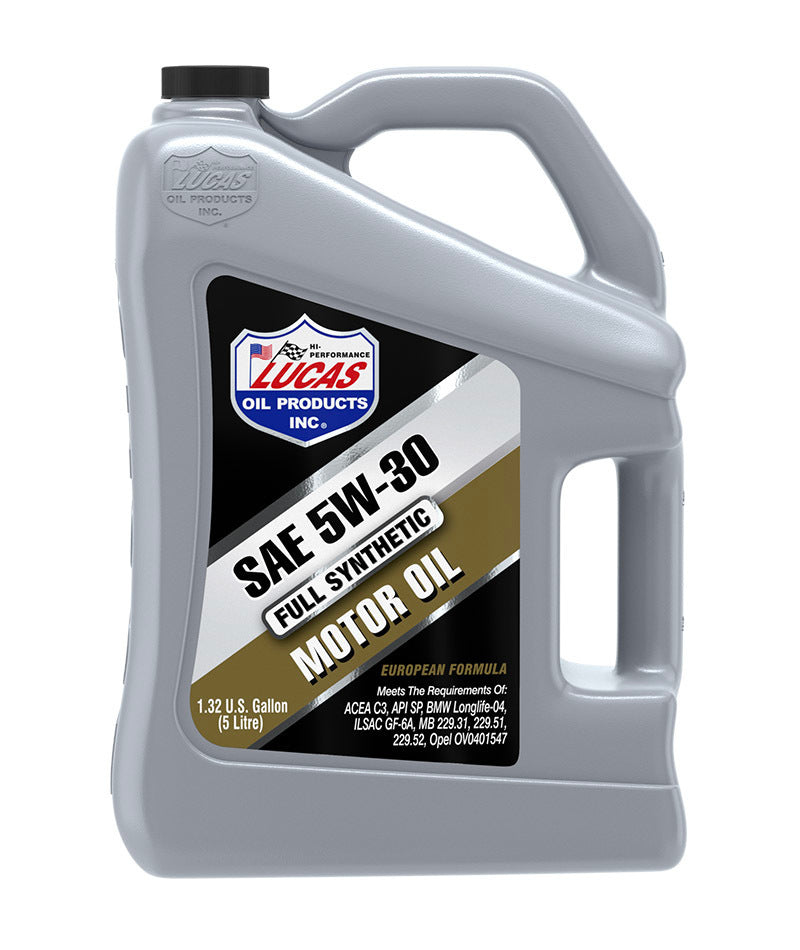 LUCAS OIL - SYNTHETIC SAE 5W-30 EUROPEAN MOTOR OIL 5 LITERS - 10206