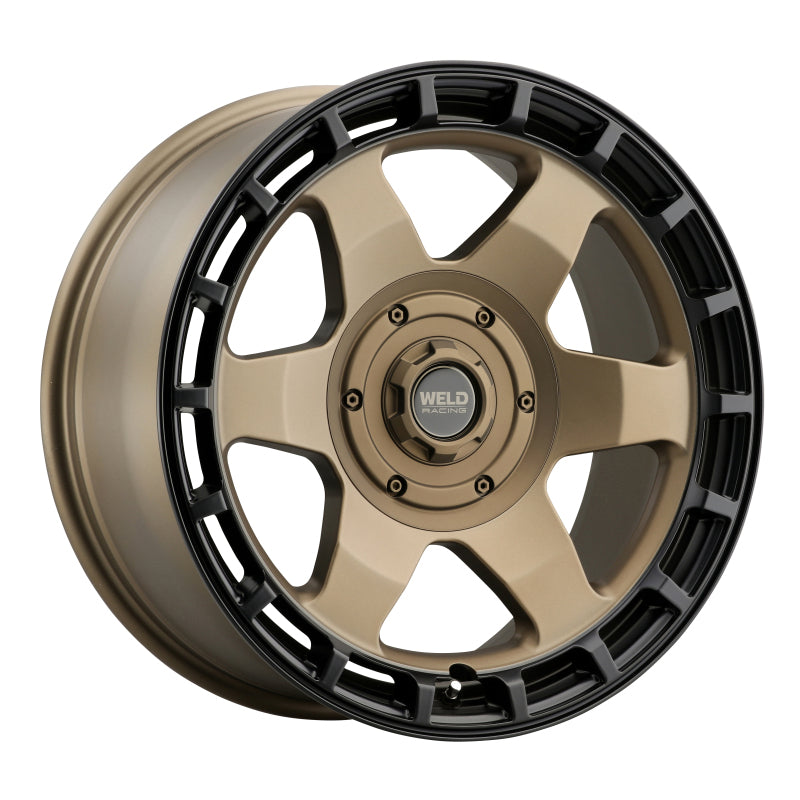 Weld Off-Road Ridge 20x9 - 6x135 / 6x139.7 BP - ET0 - 106.1mm CB - Satin Bronze Wheel (Black Ring)