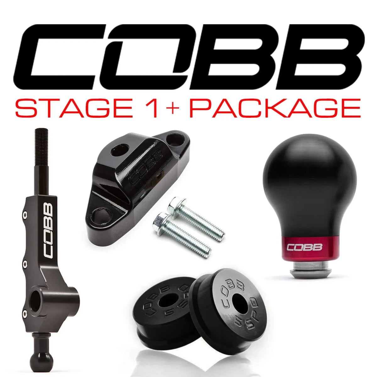 Cobb 02-07 Subaru WRX 5MT Stg 1+ Drivetrain Pkg w/Tall Shifter (Tall Weighted Knob) - Black