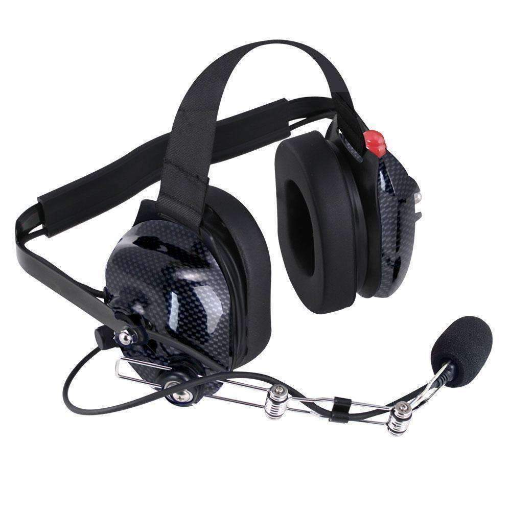 Rugged Radios H41 Behind the Head (BTH) Headset for 2-Way Radios - Carbon Fiber