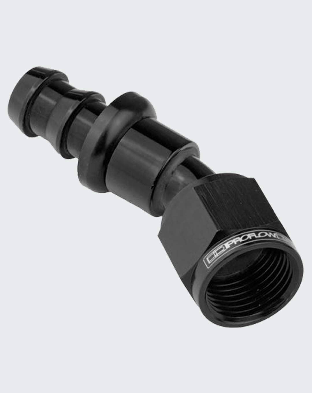 PROFLOW 30 DEG PUSH ON HOSE END PFE407-08BK