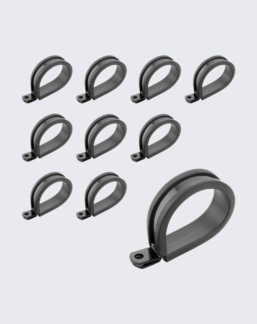 Proflow Cushioned P-Clamp – 4.7 mm Black – 10-Pack (PFE158-03BK)