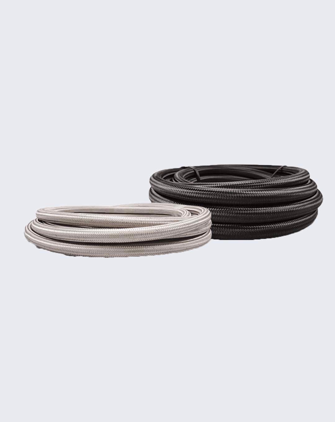 VIBRANT -8 AN Black Nylon Braided Flex Hose 10FT long vib18968
