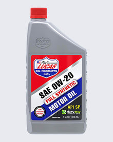 LUCAS OIL- SYNTHETIC SAE OW-20 MOTOR OIL 1 QUART - 10564