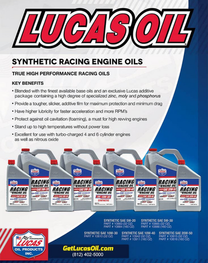 LUCAS OIL- SYNTHETIC SAE 20W-50 MOTOR OIL 20 LTR