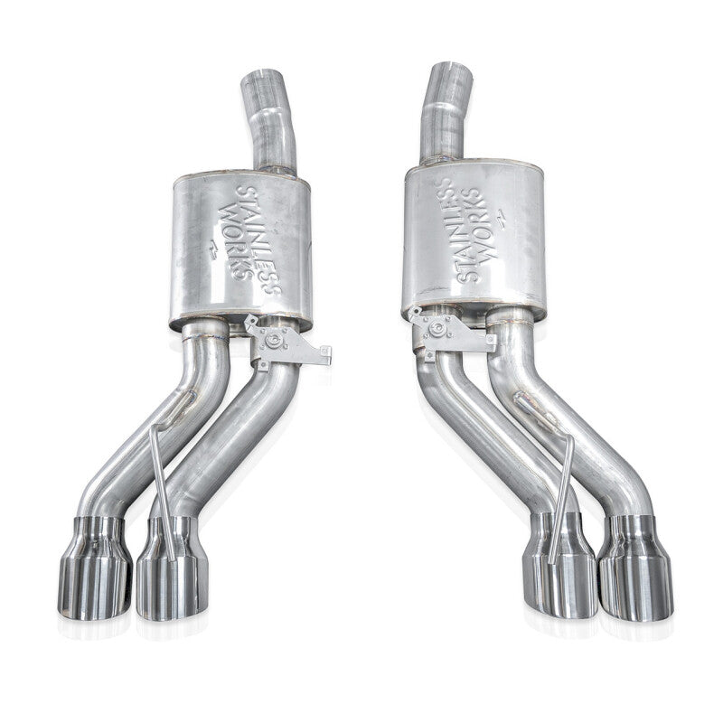 Stainless Works 22-25 Cadillac CT5-V Blackwing Axle Back Exhaust - أطراف مصقولة