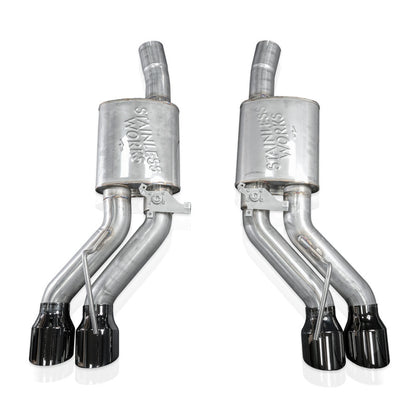 عادم Stainless Works 22-25 كاديلاك CT5-V بلاكوينج ذو نهاية المحور - أطراف كروم أسود