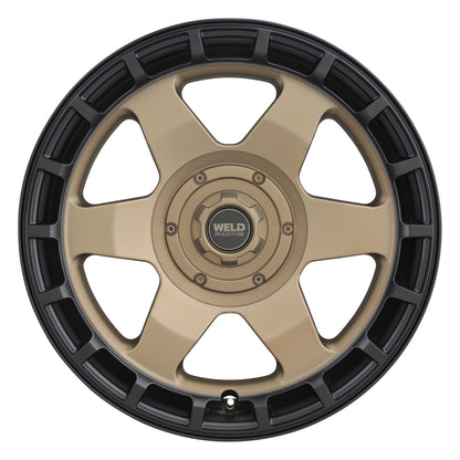 Weld Off-Road Ridge 20x9 - 6x135 / 6x139.7 BP - ET0 - 106.1mm CB - Satin Bronze Wheel (Black Ring)
