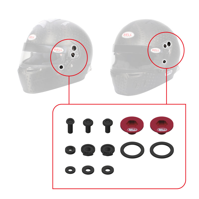Bell SV (SE07/SE077/SE06) Pivot Kit - Red