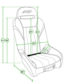 PRP GT/S.E. Suspension Seats Kit for Polaris General, RZR S 900, 900 Trail, Trail, XP 1000, Turbo, T
