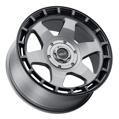 Weld Off-Road Ridge 20x9 - 8x170 BP - ET0 - 125.1mm CB - Satin Gunmetal Wheel (Black Ring)