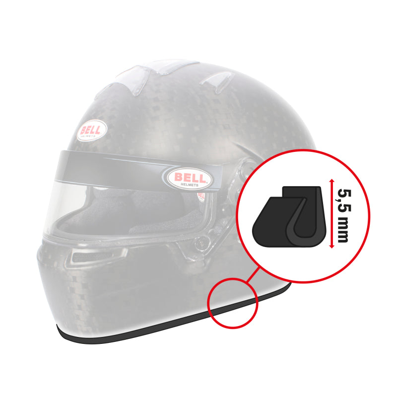 Bell Rubber Profile - Trim Edge Adv 1M - Grey