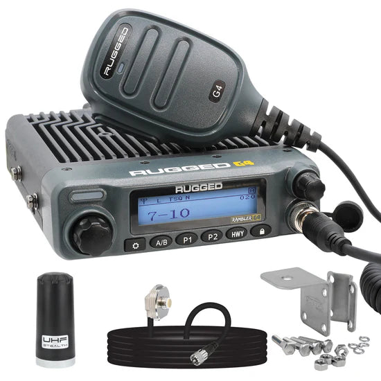 Rugged Radios Rambler G4 GMRS Band Mobile Radio with Stealth Antenna