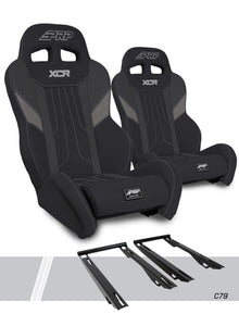 PRP Polaris RZR PRO XP XCR Suspension Seats Kit (Pair) - Black & Gray