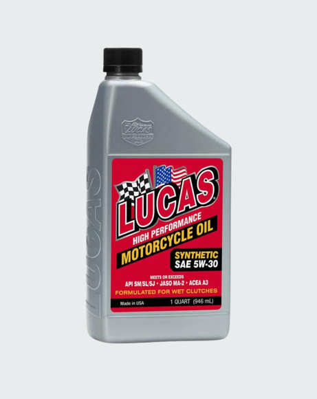 Picture of LUCAS OIL- SYNTHETIC SAE 5W30 MOTORCYCLE OIL  1 QUART - 10706