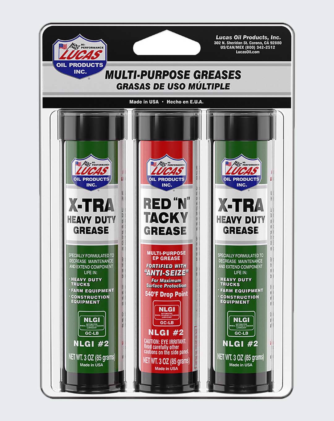 TOPPERFORMANCE  LUCAS OIL X-TRA RED & TACKY GREASE PACK 10315