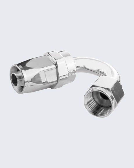Picture of Proflow 150 Degree Hose End -06AN Hose to Female, Polished PFE105-06HP