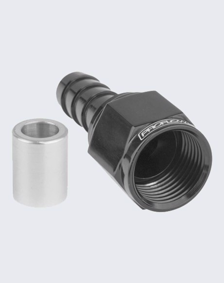 Picture of Proflow Crimp Hose End Straight -06AN, Black PFE651-06
