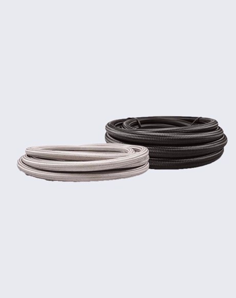 Picture of Vibrant SS Braided Flex Hose with PTFE Liner -6 AN 10 foot roll, vib18416