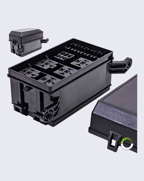 Picture of PSZACCEPS310H 12 SLOT FUSE-RELAY BOX FOR -5- 5PIN RELAYS, 1 4PIN RELAYS