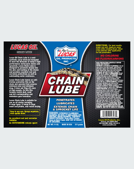 Picture of LUCAS CHAIN LUBE AEROSOL - 311g - 10393