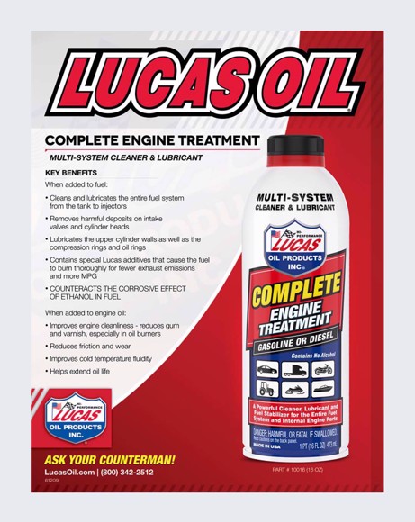 Picture of LUCAS COMPLETE ENGINE TREATMENT - 473 ml - 10016