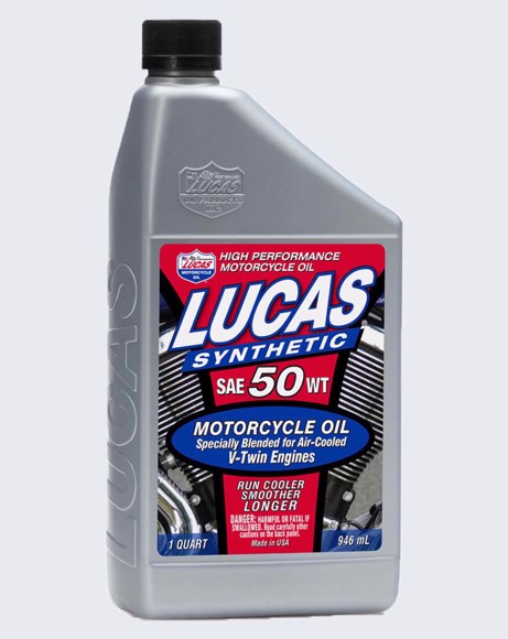 Picture of LUCAS OIL Synthetic SAE 50 WT Motorcycle V-Twin Oil-1-Quart - 10765