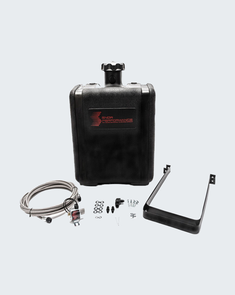 Picture of SNO-40016-BRD 7 Gal. Water-Methanol Tank Upgrade Braided Stainless Line -W-Brackets, Solenoid, Hose & All Necessary Fittings- -15Lx17Hx9W