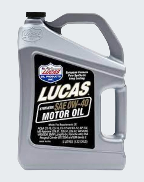 Picture of LUCAS OIL- SYNTHETIC SAE 0W40 EUROPEAN MOTOR OIL 5 LITER - 10327