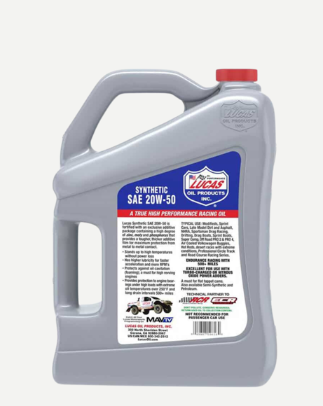 Picture of LUCAS OIL- SYNTHETIC SAE 20W-50 MOTOR OIL 20 LTR